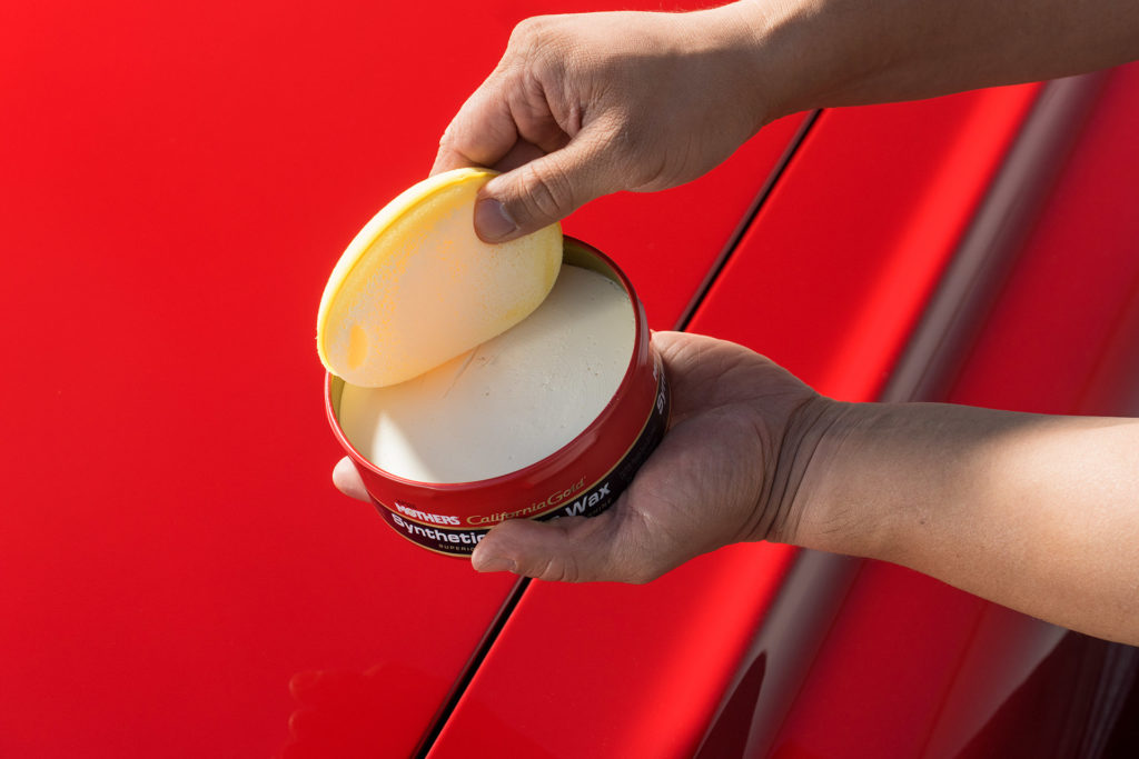 automotive photography Mother's Detail Guide how to wax polish car applicator