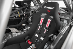 R34 Nissan Skyline GT-R race car interior Bride seats harnesses roll cage by Kyle Padelford