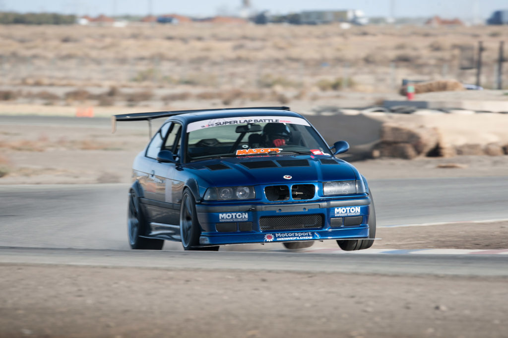 Super Street magazine Odd Swaps Challenge LS V8 swapped E36 BMW M3 race car at Buttonwillow Raceway
