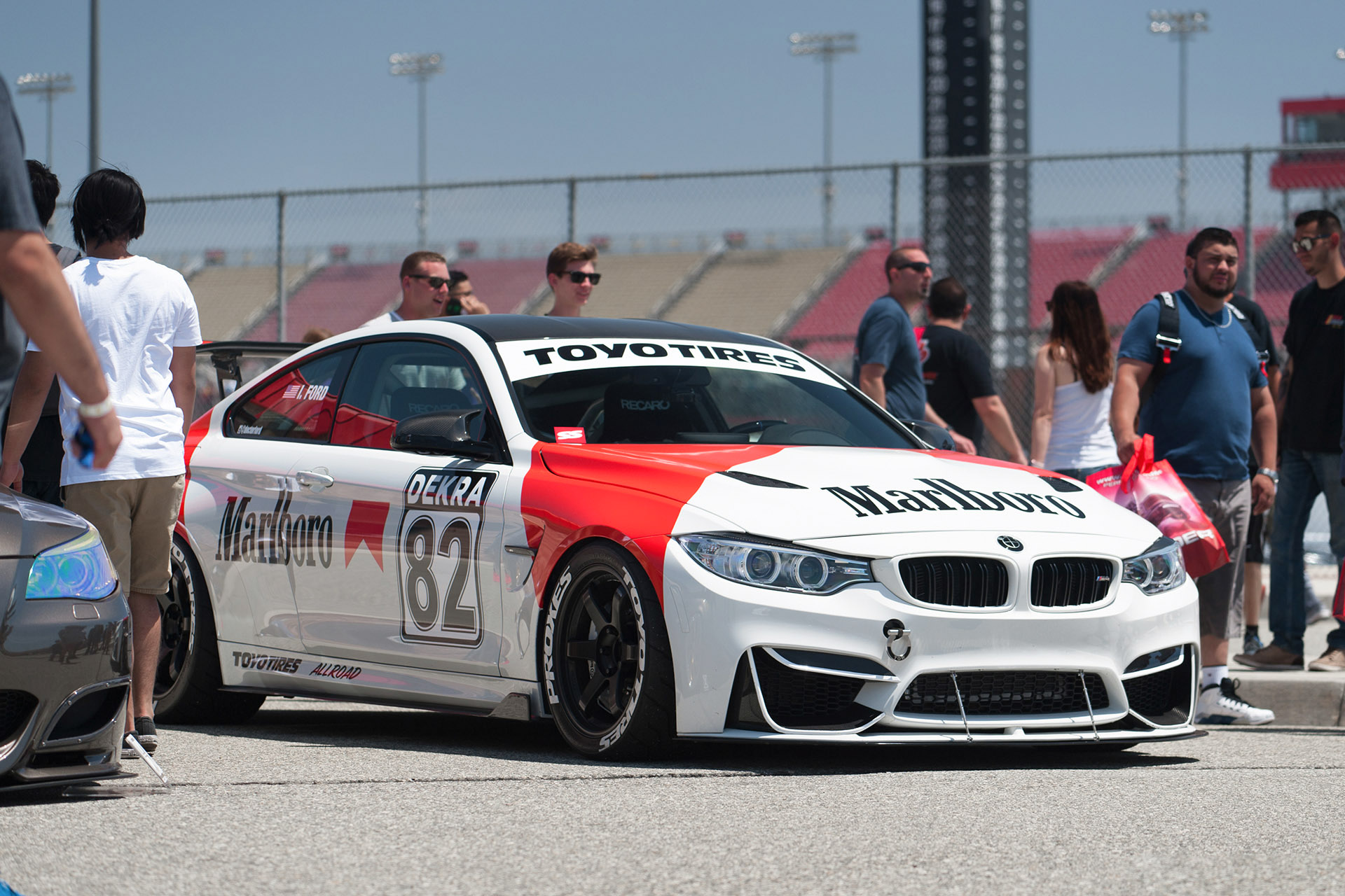 BMW M6 with Marlboro livery at Bimmerfest Auto Club Raceway Fontana CA