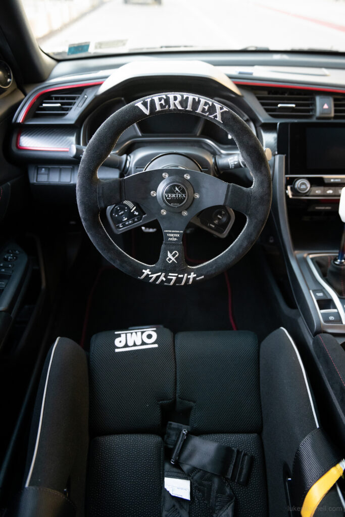 Mary Valdez FK8 Civic Type R interior Vertex racing steering wheel